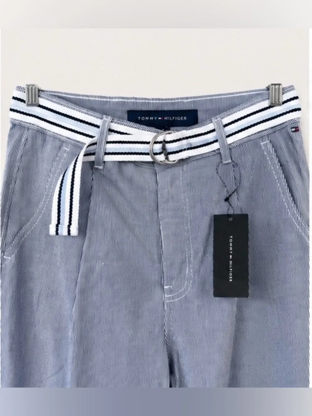 Tommy Hilfiger Sag Harbor Striped Cropped Wide Leg Pants NWT Size 4 - Picture 4 of 6